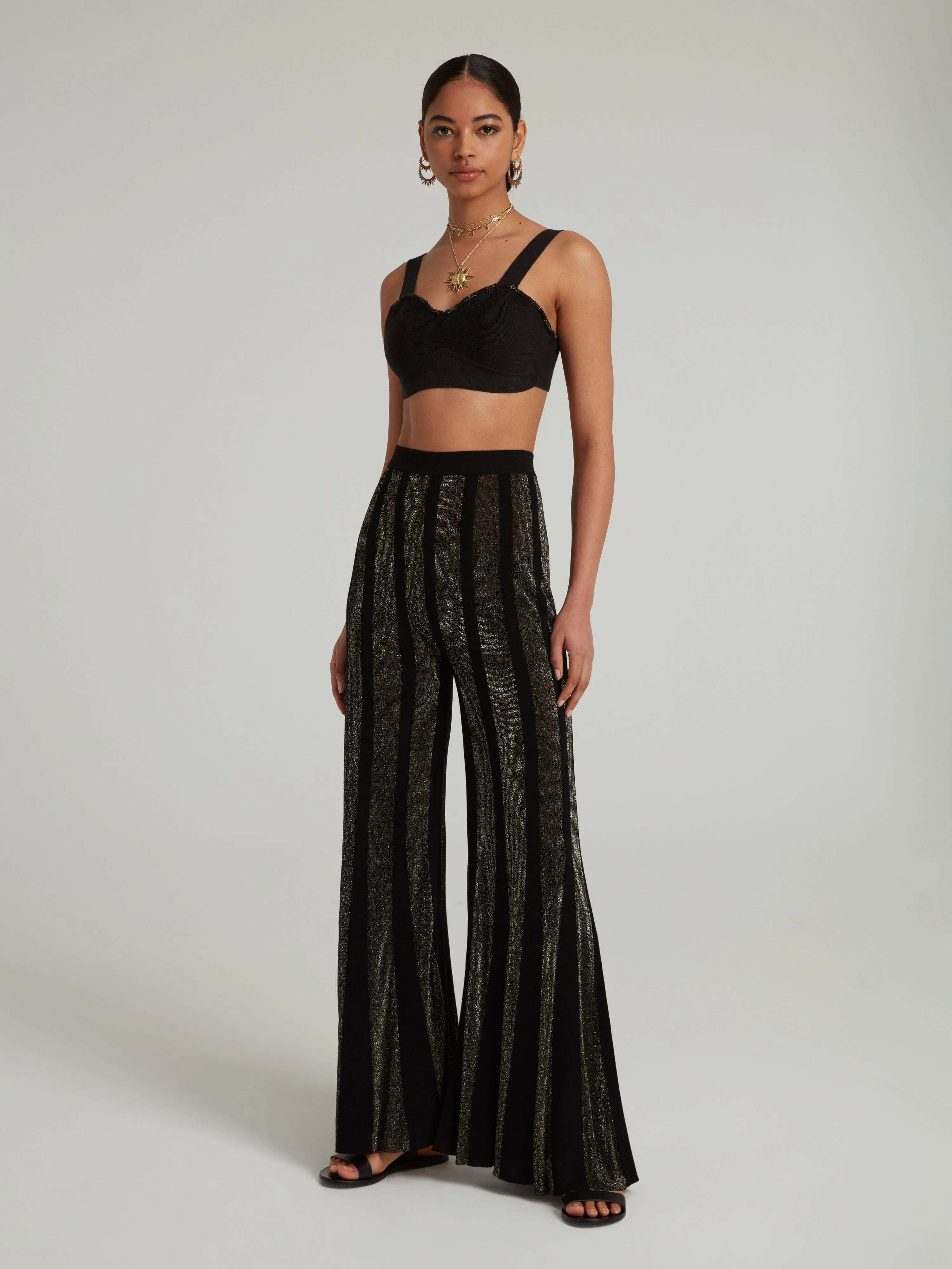 Venyx Bra Top in Black Gold