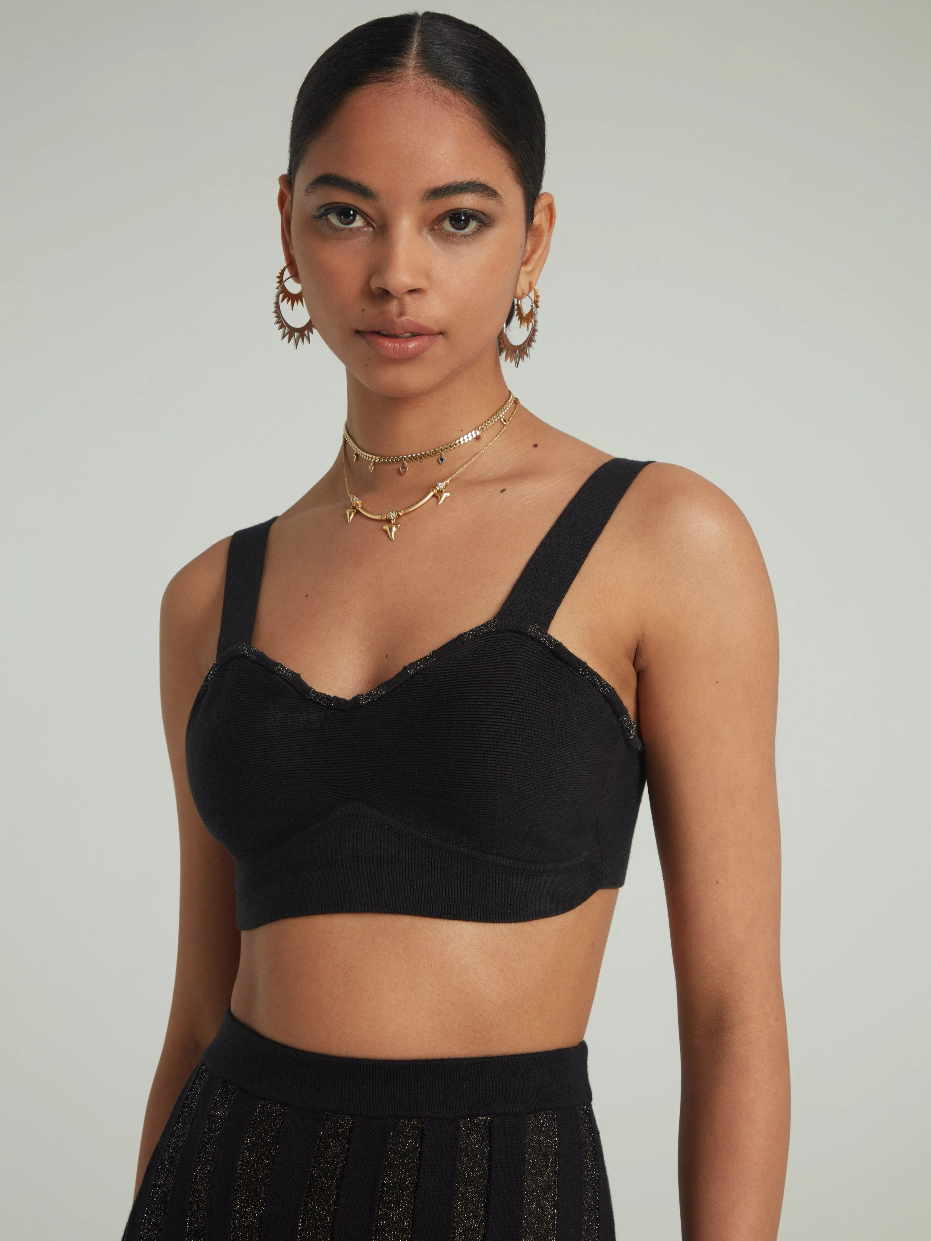 Venyx Bra Top in Black Gold
