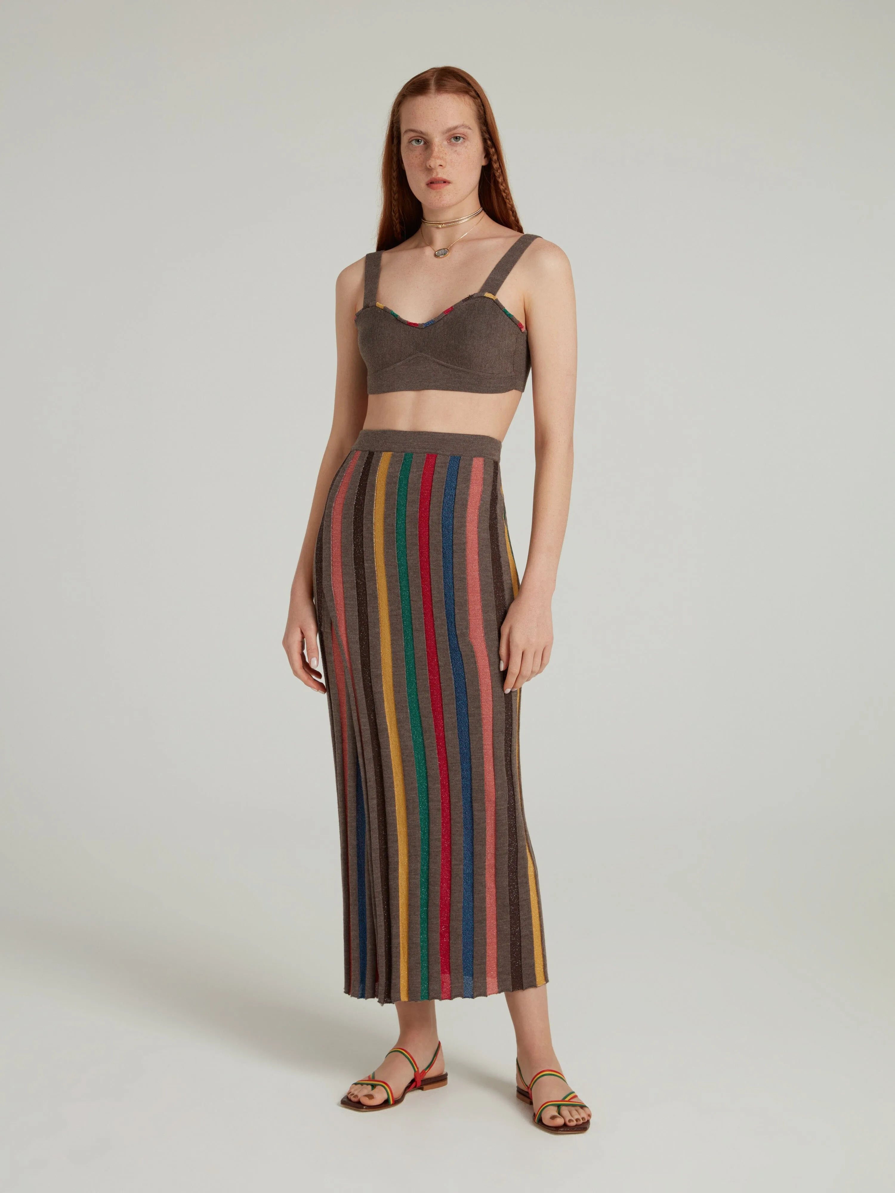 Venyx Bra Top in Charcoal Rainbow