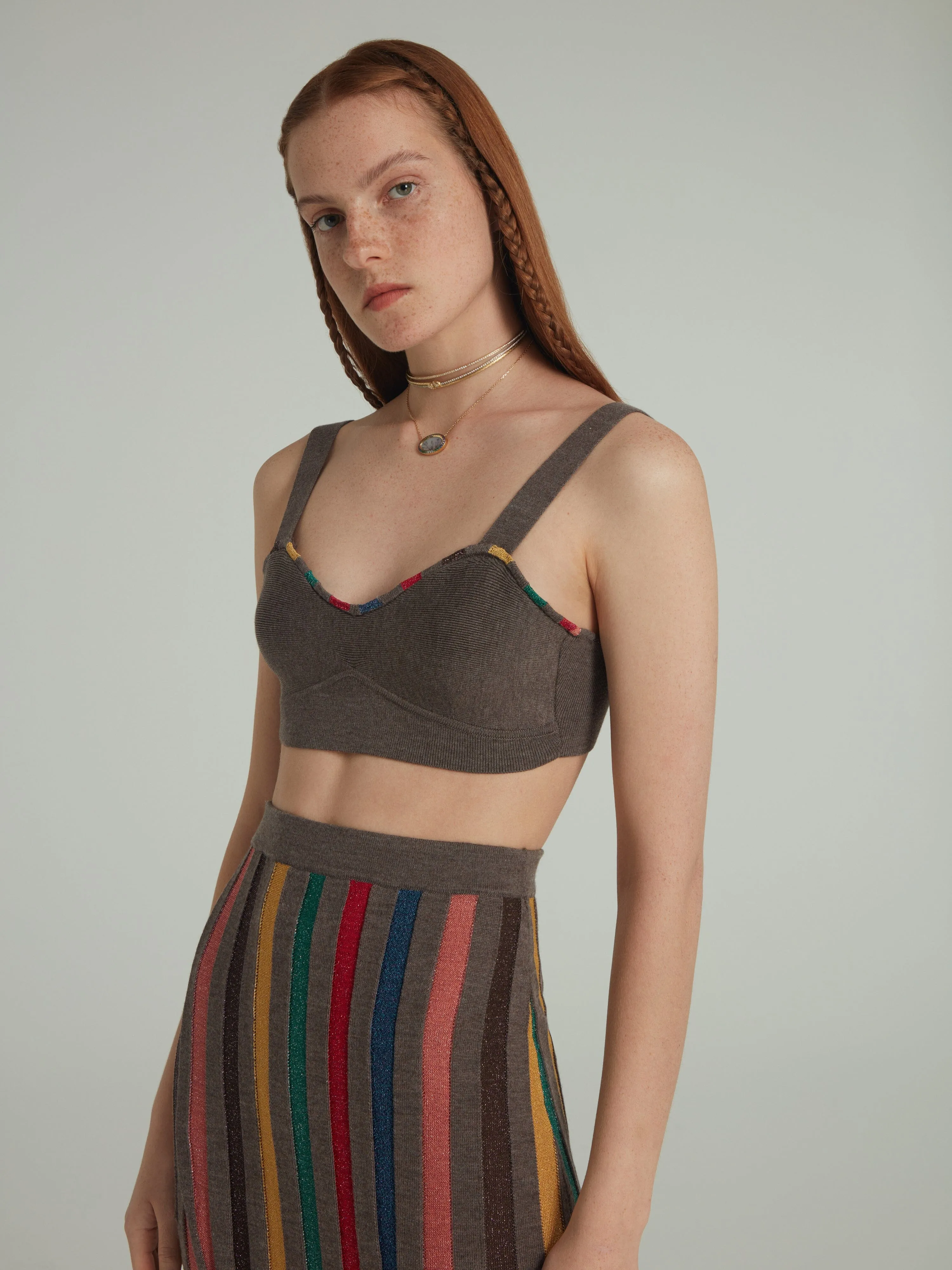 Venyx Bra Top in Charcoal Rainbow