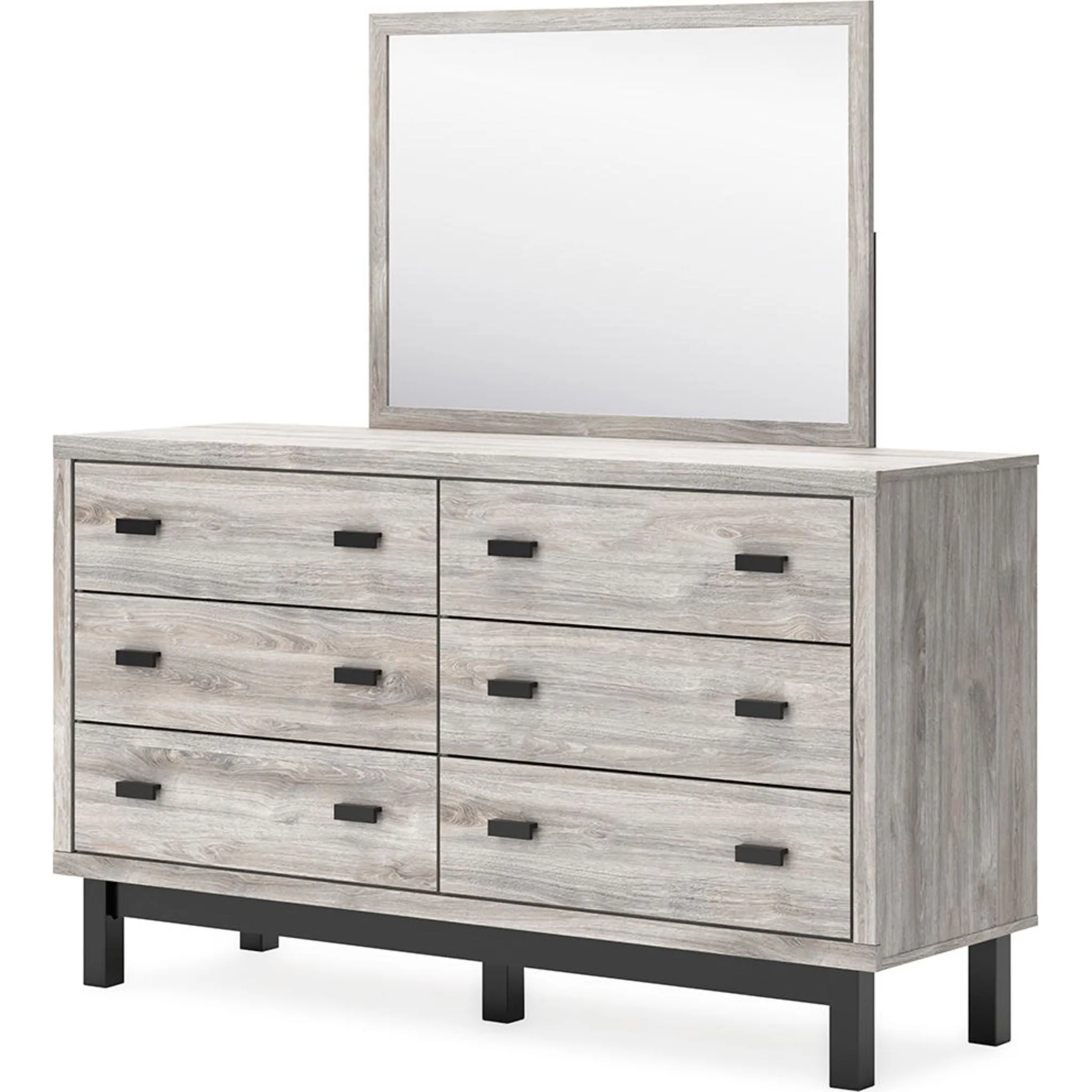 Vessalli Dresser and Mirror - Gray