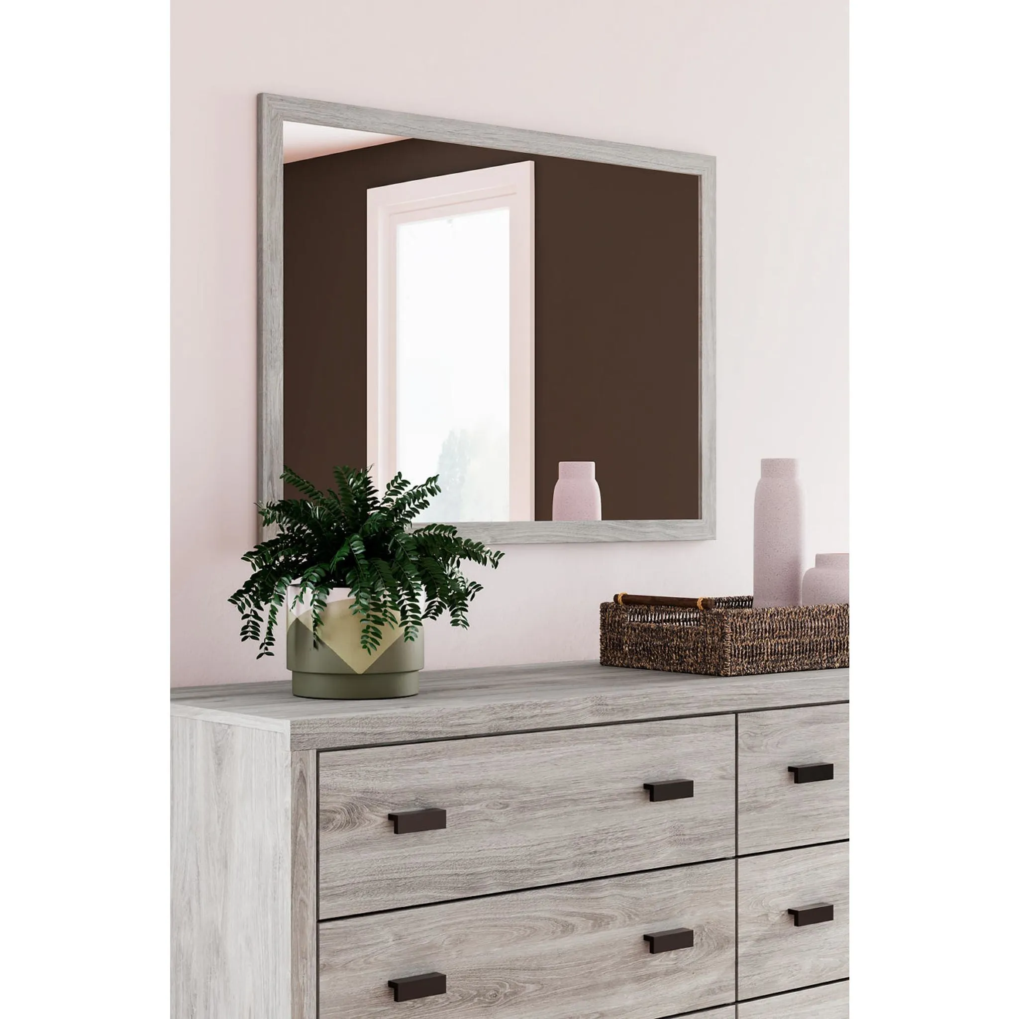 Vessalli Dresser and Mirror - Gray