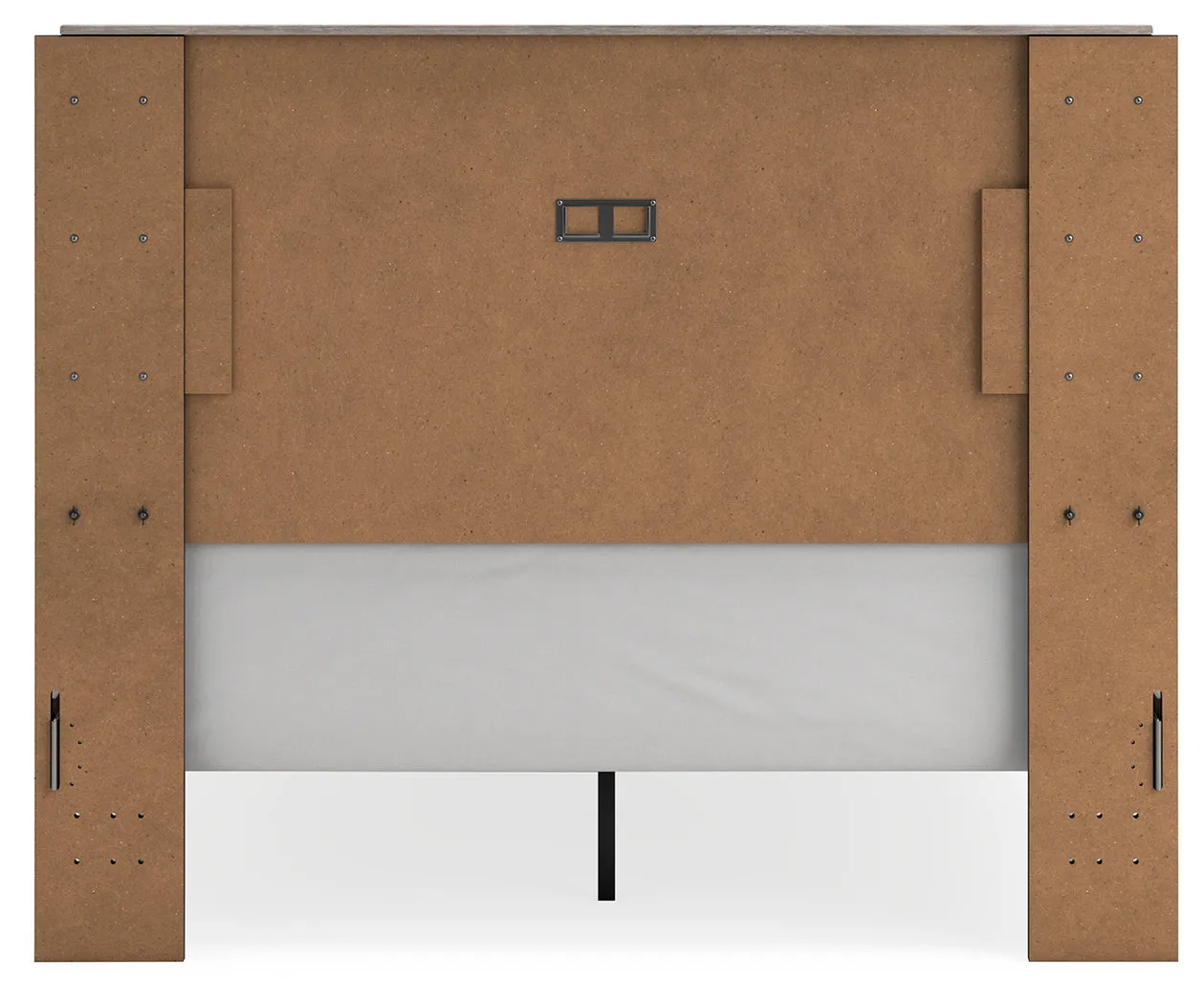 Vessalli Queen Panel Bed with Mirrored Dresser, Chest and Nightstand in Gray