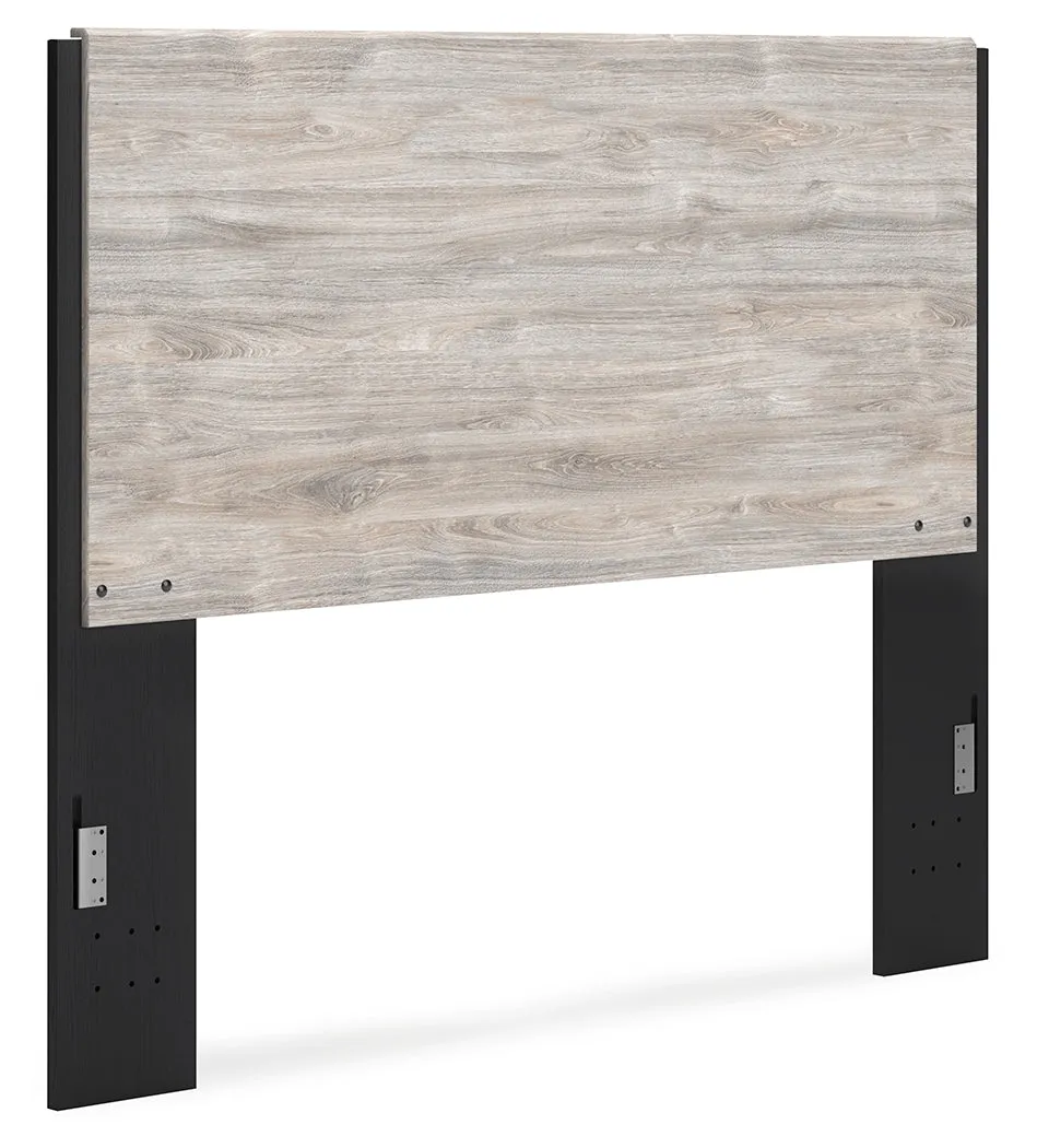 Vessalli Queen Panel Headboard with Mirrored Dresser and Nightstand in Two-tone