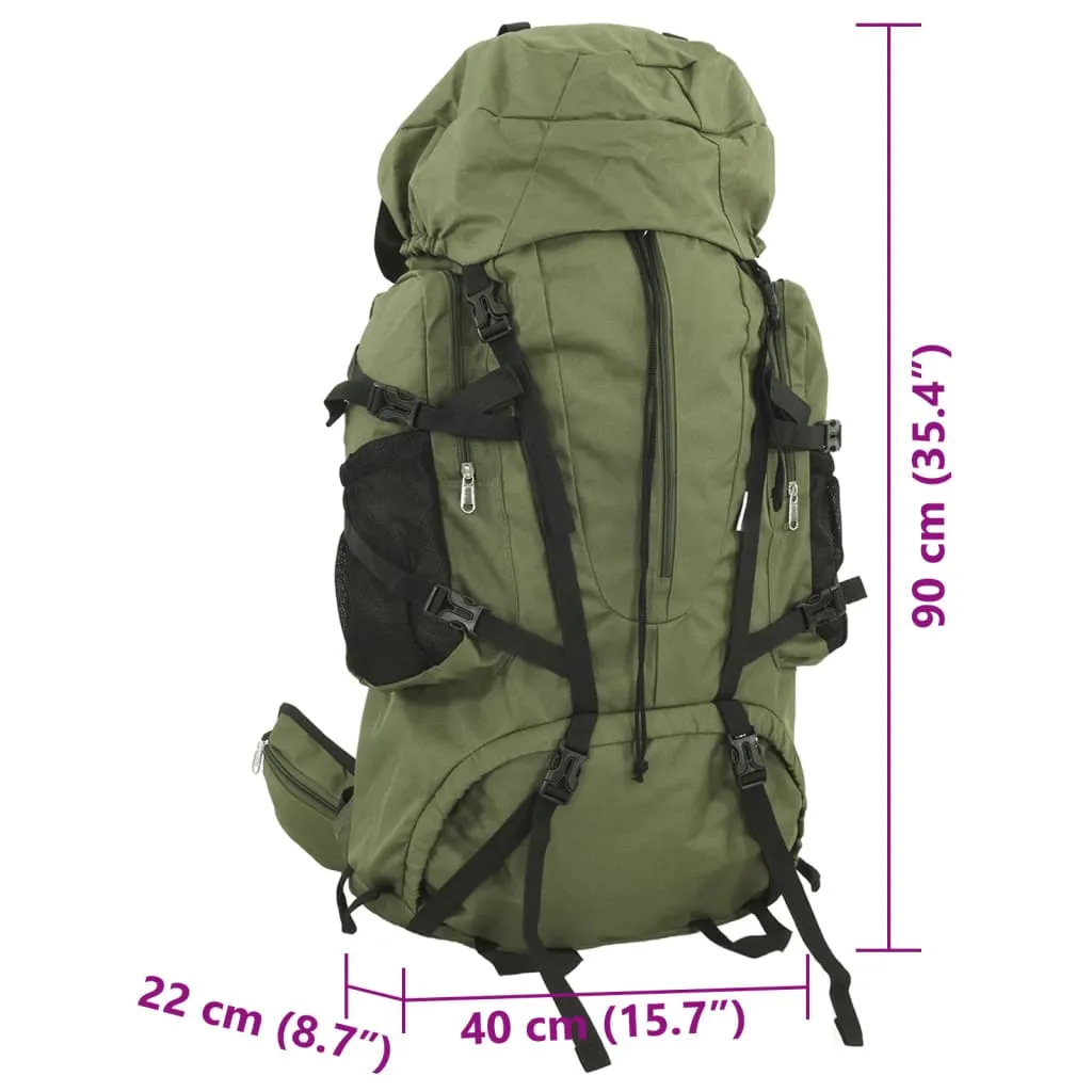 vidaXL Hiking Backpack Army Green 100 L Oxford Fabric
