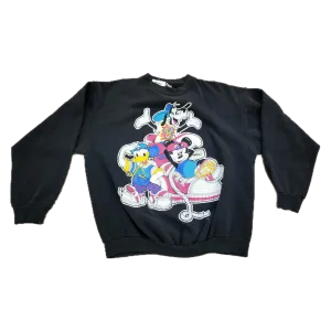 Vintage Hip Hop Mickey Black Crewneck - Size X-Large
