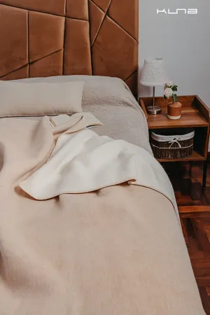 Void Blanket Alpaca Color Beige & Ecru
