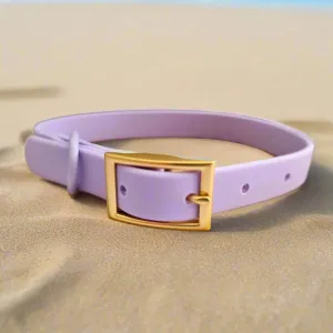 Waterproof lilac purple dog collar - PVC