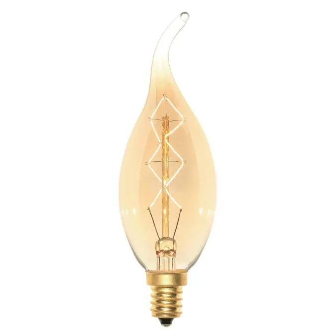 Westinghouse 0410600 40 Watt Incandescent C11 Decorative Amber - 2450 Kelvin - 240 Lumens - E12-Candelabra Base - 120 Volt - Card - 2-Pack